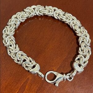 * Price Firm* Sterling Silver Byzantine Bracelet 7”